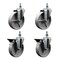 Service Caster 5 Inch Semi Steel 12 Inch Threaded Stem Caster Set 2 Brakes SCC SCC-TS20S514-SSS-121315-2-PLB-2 - alternate 1